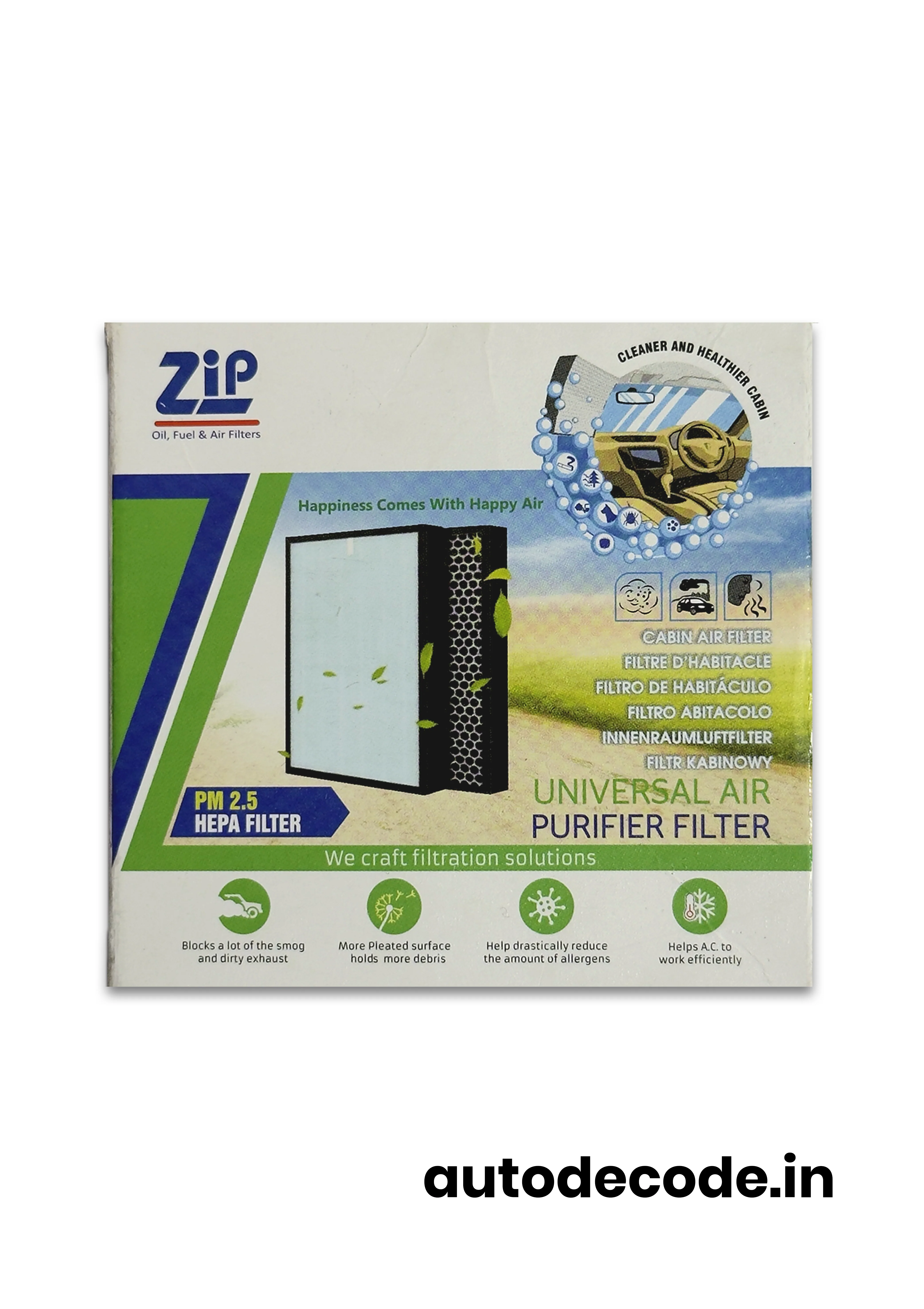 Car Air Purifier Filter - PM 2.5 HEPA Filter | Multi Layer Cabin Purifier - Image 2