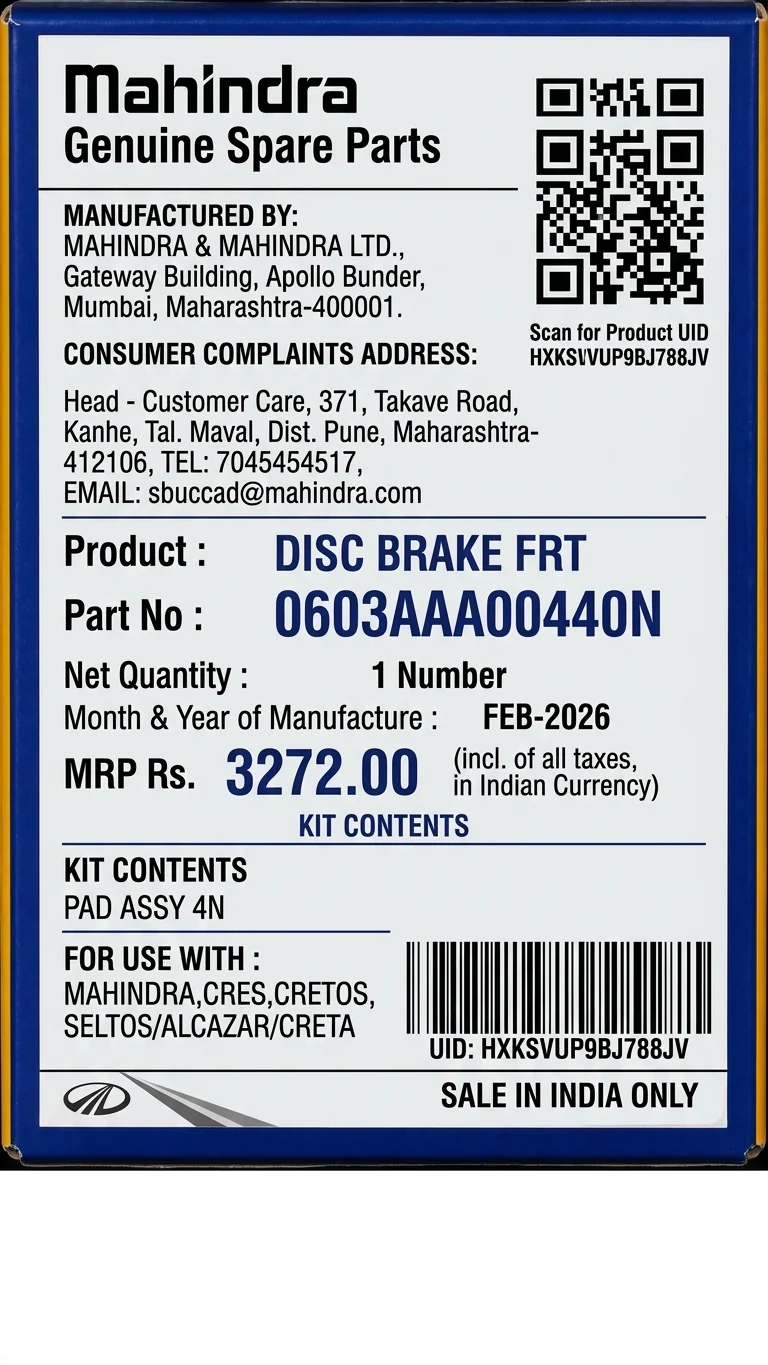 Front Brake Disc For Mahindra Scorpio / Thar – Genuine - Image 4