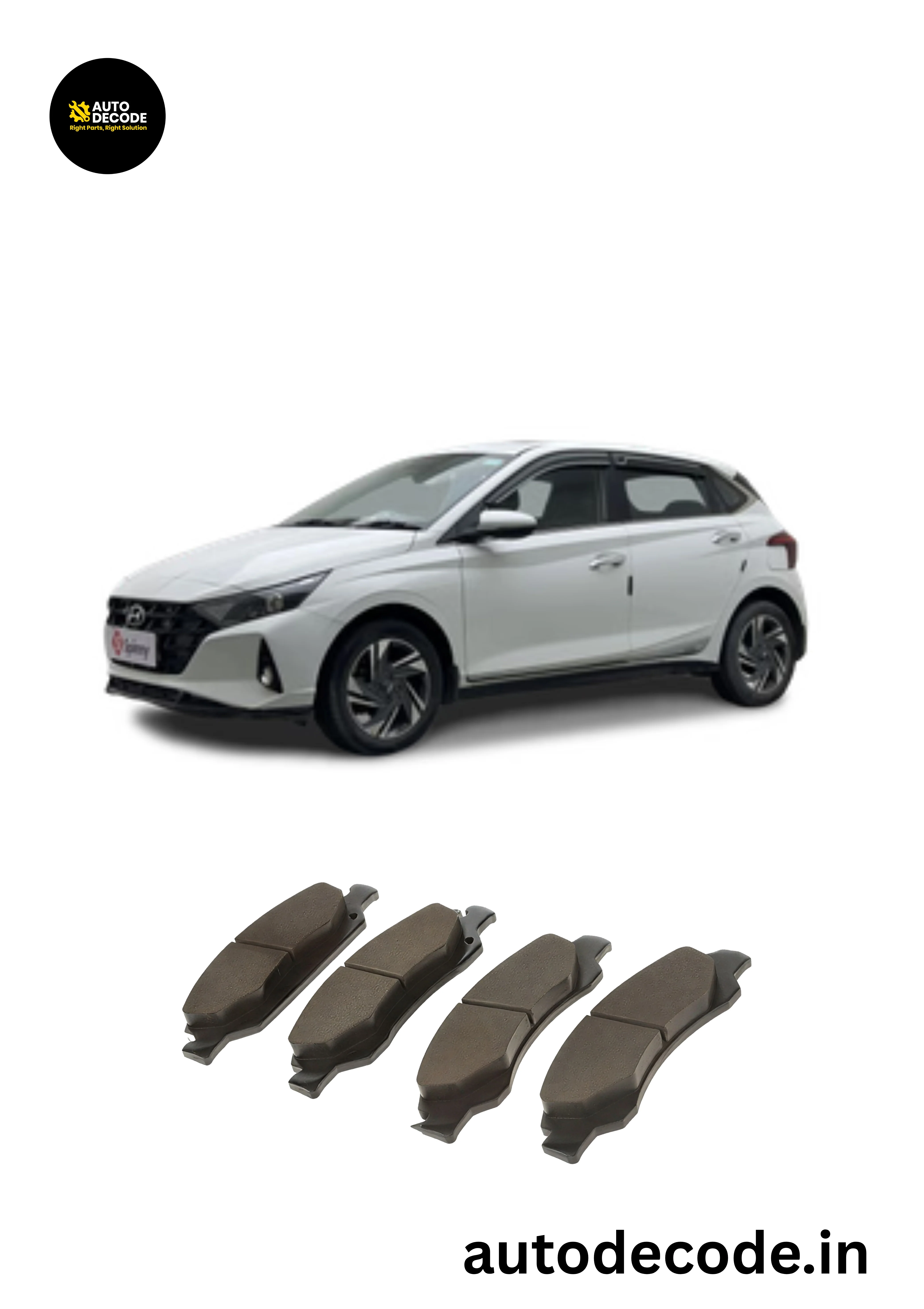 Front Brake Pads For Hyundai i20 (2015 Onwards) / Verna (2012 Onwards) – Genuine