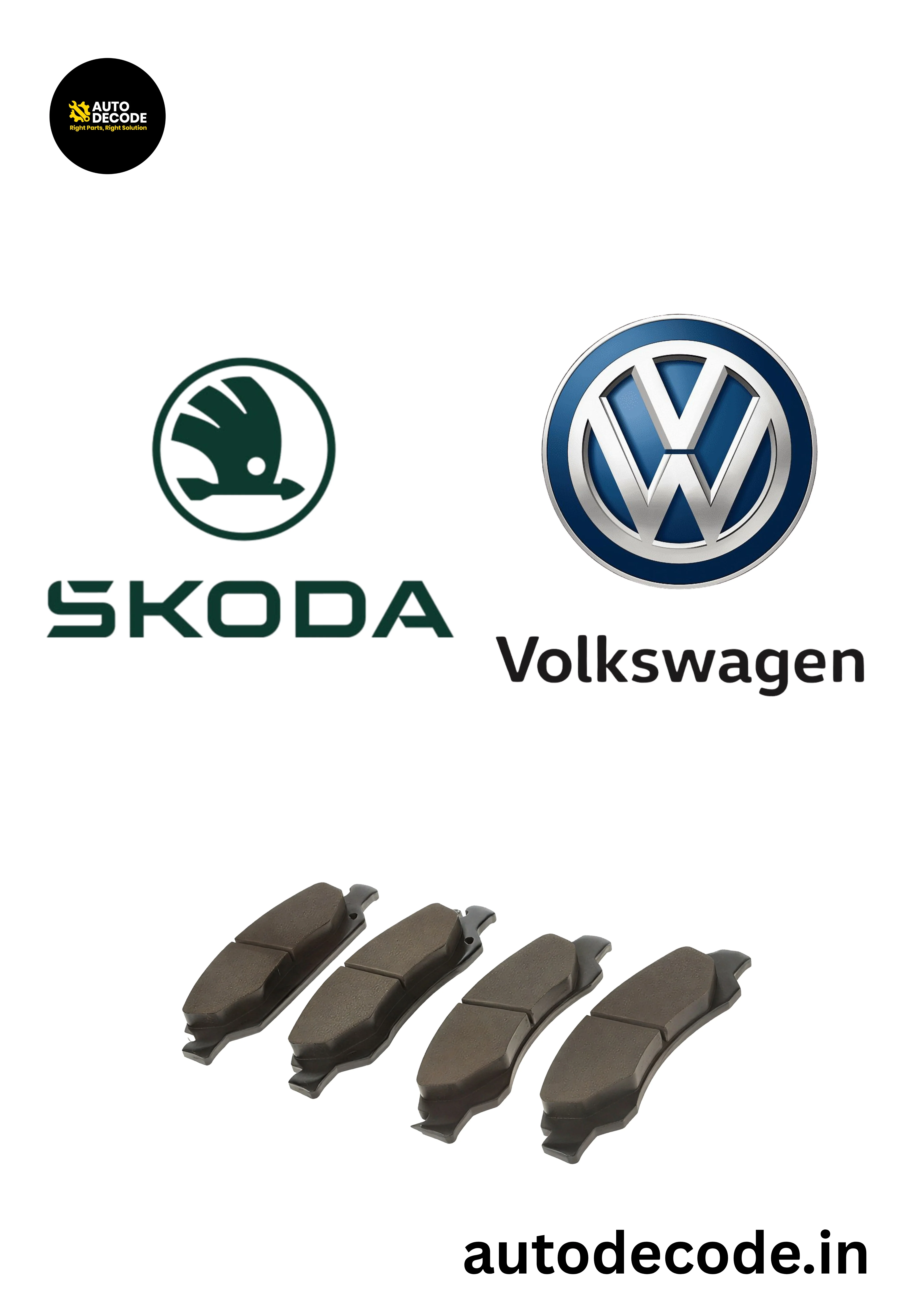 Front Brake Pads For Skoda Kushaq / Slavia / Volkswagen Virtus / Taigun – TVS
