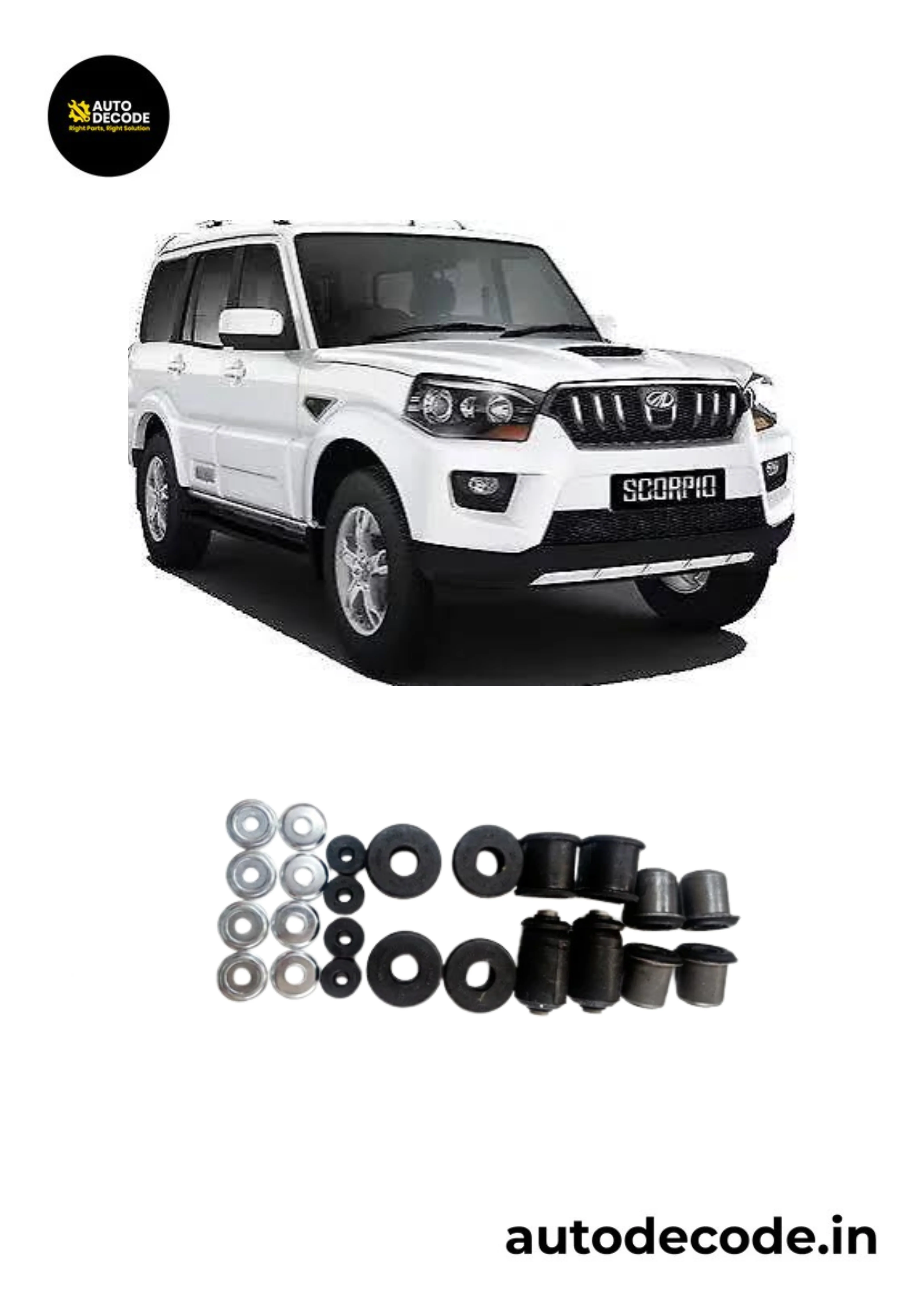 Front Suspension Bush Kit For Mahindra Scorpio S Series - Genuine