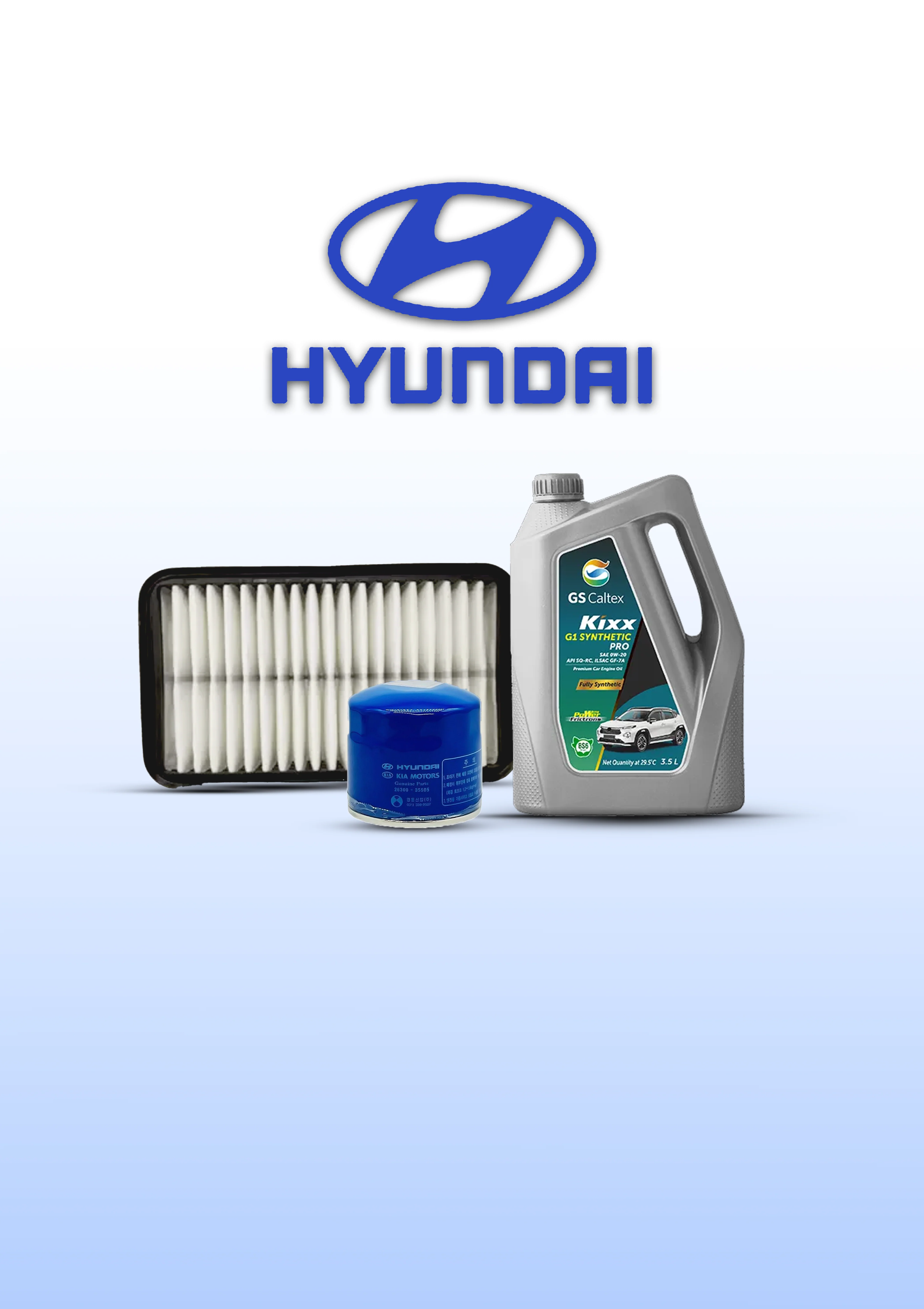 Hyundai Grand i10/Aura/Xcent Petrol Service Kit 5W30 3.5L