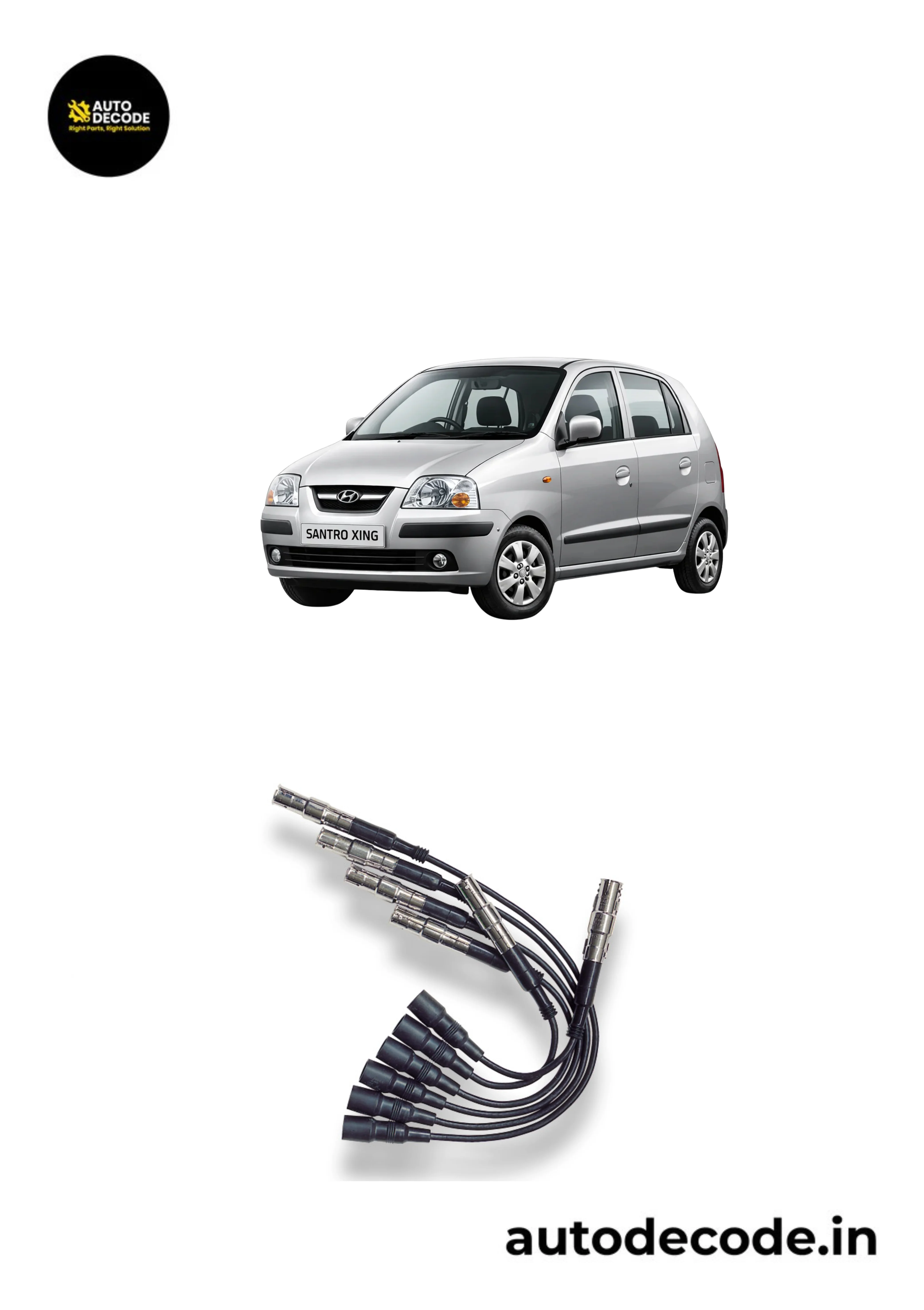Ignition Cable Set for Hyundai Santro Xing with Bracket