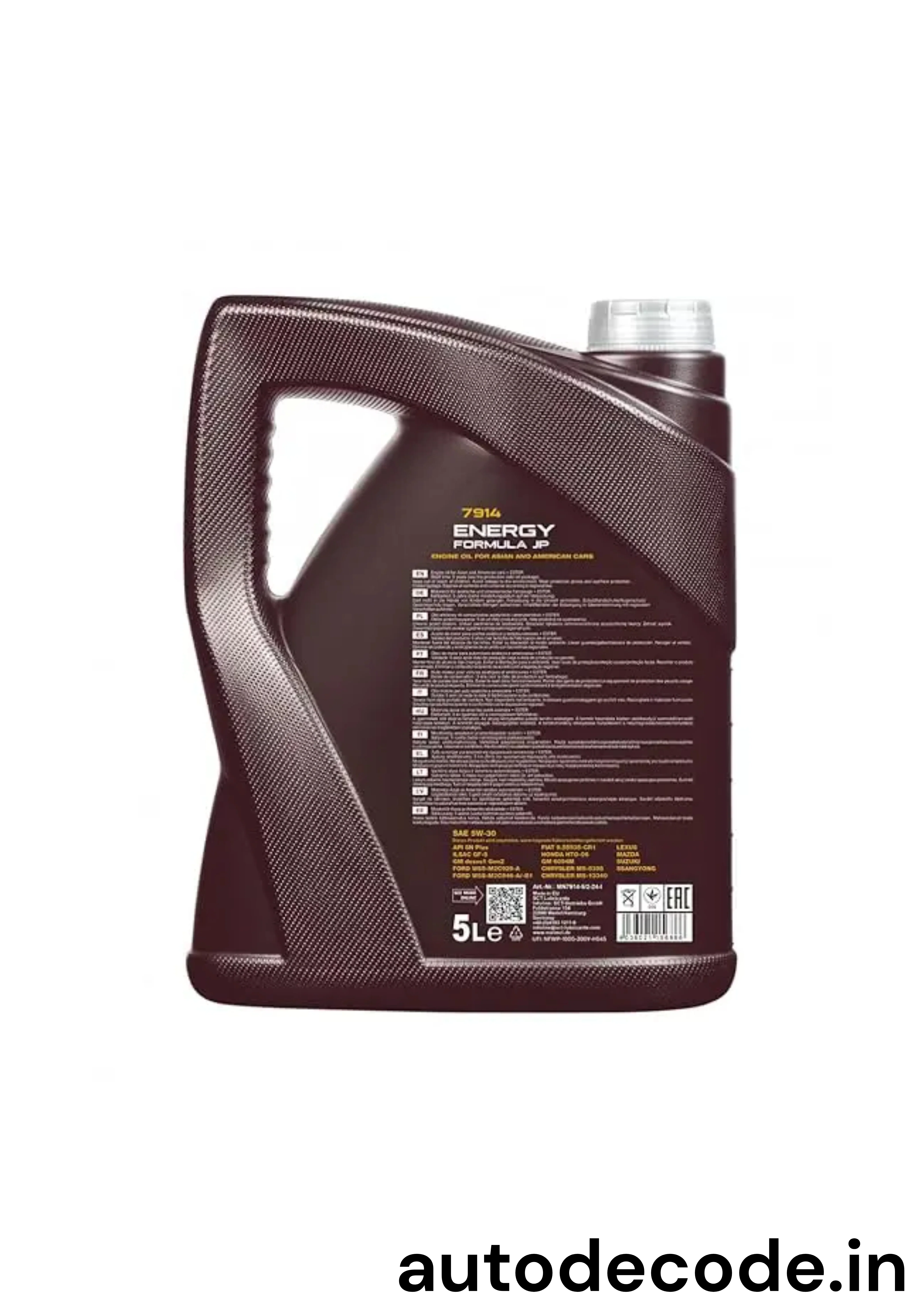 MANNOL 7511 Energy 5W-30 Fully Synthetic Engine Oil – 5 Litre - Image 2