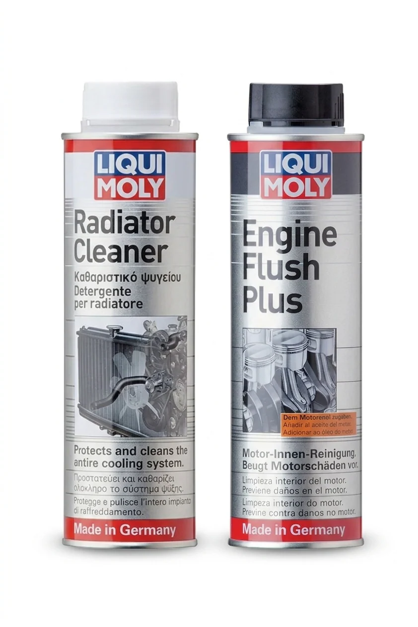 Radiator Cleaner + Engine Flush Plus - Liqui Moly Complete Car Flush Combo